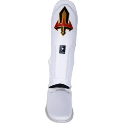 Arwut Fight Gear White Leather Shin Guards 7 Arwut Fight Gear White Leather Shin Guards -Boxing Supplies Shop SG3 WHT c 2