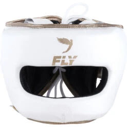 Fly Boxing Superbar White/Matt Gold Headgear