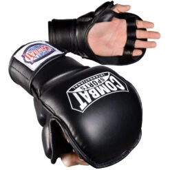 Combat Sports Safety Black Sparring Gloves
