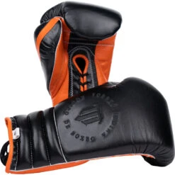 Boxeo TM Special Edition Black/Orange Lace Up Training Gloves