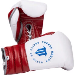Boxeo TM Special Edition White/Red Lace Up Training Gloves
