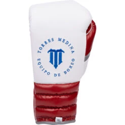 Boxeo TM Special Edition White/Red Lace Up Training Gloves 12 Boxeo TM Special Edition White/Red Lace Up Training Gloves -Boxing Supplies Shop TMSG LC WHRD c 3
