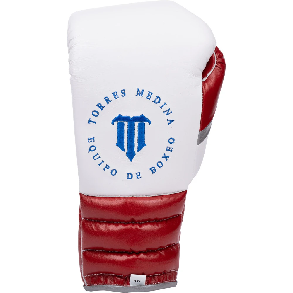 Boxeo TM Special Edition White/Red Lace Up Training Gloves 4 Boxeo TM Special Edition White/Red Lace Up Training Gloves - Image 4