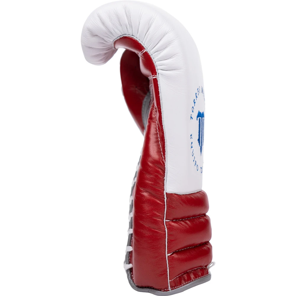 Boxeo TM Special Edition White/Red Lace Up Training Gloves 7 Boxeo TM Special Edition White/Red Lace Up Training Gloves - Image 7