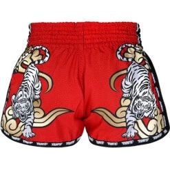 Tuff Double Tiger Red Retro Muay Thai Shorts 11 Tuff Double Tiger Red Retro Muay Thai Shorts -Boxing Supplies Shop TUF MRS301RED c 2