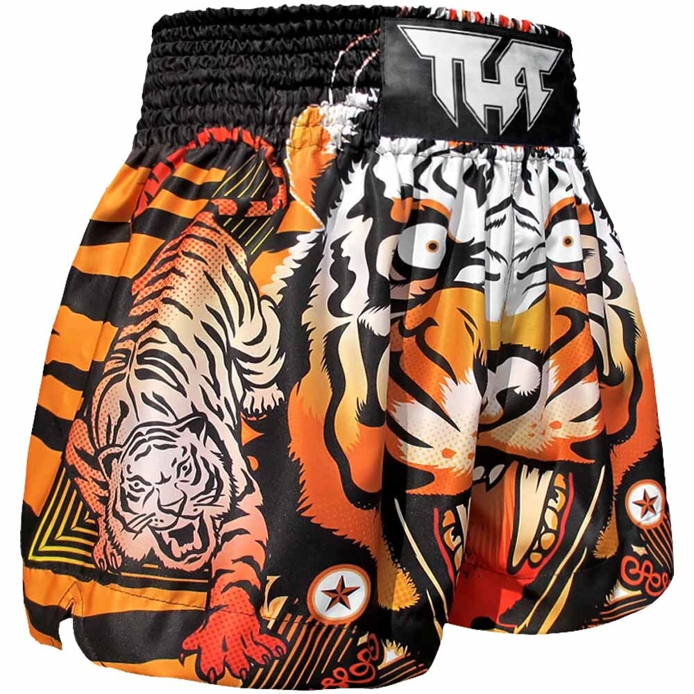 Tuff Cruel Tiger Orange Thai Boxing Shorts 2 Tuff Cruel Tiger Orange Thai Boxing Shorts - Image 2