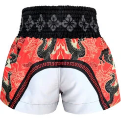 Tuff Dragon King Red Thai Boxing Shorts -Boxing Supplies Shop TUF MS621RED c 2