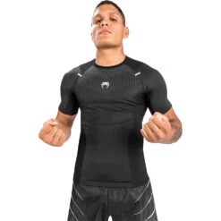 Venum Biomecha Black/Grey Short Sleeve Rash Guard -Boxing Supplies Shop VENUM 04779 109 c 3