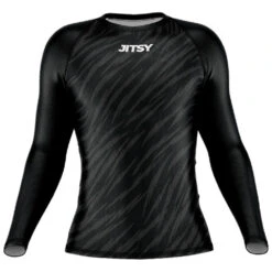 Jitsy Club Zaps Ranked Black Long Sleeve Womens Rash Guard